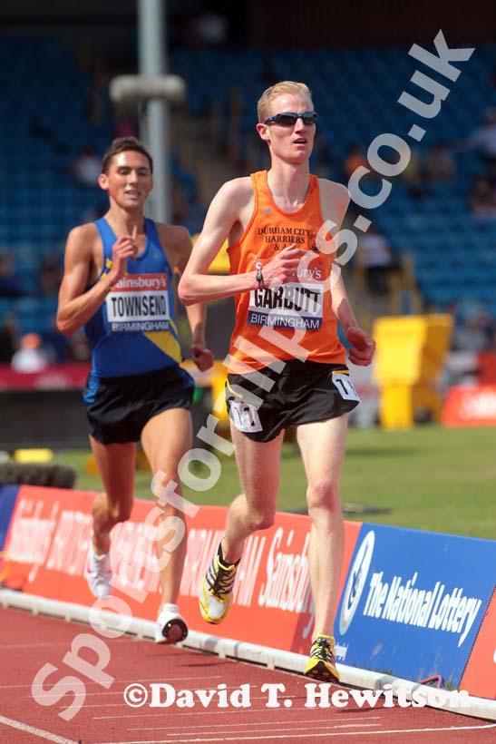 Dan Garbutt (Durham City) during the 5000 metres at the Sainsbury's British Championships, Birmingham.